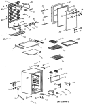 Section Diagram and Parts List for TAX6BNSAWG  General Electric Refrigerator