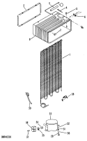 Section Diagram and Parts List for TAX10SNSARWH  General Electric Refrigerator