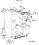 CABINET PARTS Diagram and Parts List for TBX18LASERWH  General Electric Refrigerator