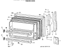 FREEZER DOOR Diagram and Parts List for TBX21DASNRWH  General Electric Refrigerator