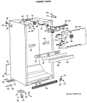 CABINET PARTS Diagram and Parts List for TBX21DASNRWH  General Electric Refrigerator