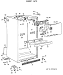 CABINET PARTS Diagram and Parts List for TBX25JASKRAD  General Electric Refrigerator