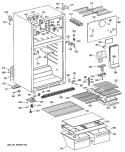 Section Diagram and Parts List for TBE16DASDRAD  General Electric Refrigerator