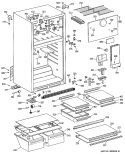 Part Location Diagram of WR71X2413 GE SHELF HALF Right Hand