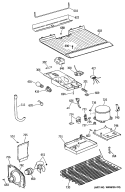Section Diagram and Parts List for TBE16JASFRWH  General Electric Refrigerator