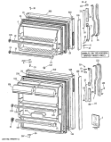 Section Diagram and Parts List for TBE14SASDRAD  General Electric Refrigerator