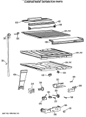 COMPARTMENT SEPARATOR PARTS Diagram and Parts List for TBC19JASPRWH  General Electric Refrigerator