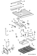 Section Diagram and Parts List for TBH14SASELWH  General Electric Refrigerator