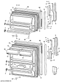 Section Diagram and Parts List for TBX14DASCRAD  General Electric Refrigerator