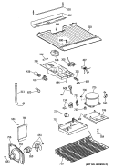 Section Diagram and Parts List for TBX14DASCRAD  General Electric Refrigerator