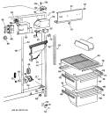 Part Location Diagram of WR17X2954 GE HANDLE Vegetable PAN