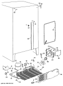 Section Diagram and Parts List for TFC20DASAWH  General Electric Refrigerator
