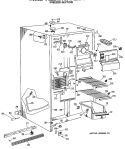 FREEZER SECTION Diagram and Parts List for TFC22ZASAAD  General Electric Refrigerator