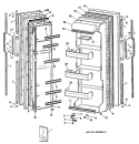 Section Diagram and Parts List for TFG20JASBWH  General Electric Refrigerator