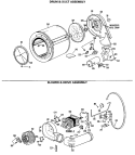 DRUM & DUCT ASSEMBLY Diagram and Parts List for DDC6400PCL  General Electric Dryer