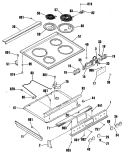 Section Diagram and Parts List for JSC26GP2BG  General Electric Range