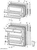 Section Diagram and Parts List for TBX14SYSFLAD  General Electric Refrigerator