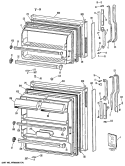 Section Diagram and Parts List for TBX16DASCRWH  General Electric Refrigerator