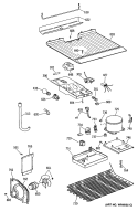 Section Diagram and Parts List for TBX16DASCRWH  General Electric Refrigerator
