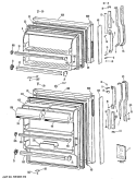 Section Diagram and Parts List for TBX16DISCRAD  General Electric Refrigerator