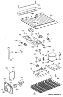 Section Diagram and Parts List for TBX16DISCRAD  General Electric Refrigerator