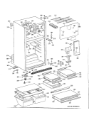 Section Diagram and Parts List for TBX16JASCRAD  General Electric Refrigerator