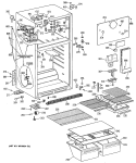 Section Diagram and Parts List for TBX16DISFRAD  General Electric Refrigerator