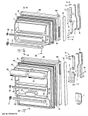 Section Diagram and Parts List for TBX16JASDRAD  General Electric Refrigerator