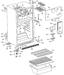 Section Diagram and Parts List for TBX16SASFLAD  General Electric Refrigerator