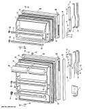 Section Diagram and Parts List for TBX16SISCLWH  General Electric Refrigerator
