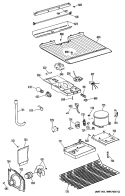 Section Diagram and Parts List for TBX16SISDRAD  General Electric Refrigerator