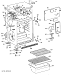 Section Diagram and Parts List for TBX16SISFRAD  General Electric Refrigerator