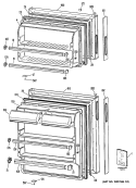 Section Diagram and Parts List for TBX16SYSCLAD  General Electric Refrigerator