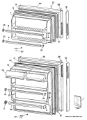 Section Diagram and Parts List for TBX16SYSFRWH  General Electric Refrigerator