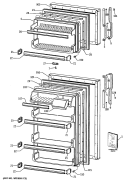 Section Diagram and Parts List for TB15SPGRWH  General Electric Refrigerator