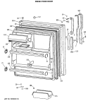 FRESH FOOD DOOR Diagram and Parts List for TBH18JASPRWH  General Electric Refrigerator