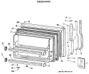 FREEZER DOOR Diagram and Parts List for TBH18MASNRAD  General Electric Refrigerator