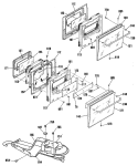 Section Diagram and Parts List for JRP24GP3BG  General Electric Wall Oven
