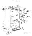 CABINET PARTS Diagram and Parts List for TBH21DASPRWH  General Electric Refrigerator