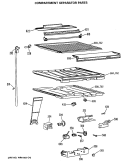 COMPARTMENT SEPARATOR PARTS Diagram and Parts List for TBH21DASPRWH  General Electric Refrigerator