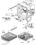 Section Diagram and Parts List for GSC1120S05  General Electric Dishwasher