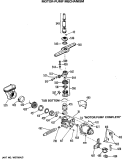 MOTOR - PUMP MECHANISM Diagram and Parts List for ZBD3300R55WB  General Electric Dishwasher