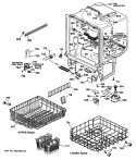 Section Diagram and Parts List for GSD1236T55WW  General Electric Dishwasher
