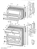 Part Location Diagram of WR17X3394 GE FRONT DOOR SHELF GE LG