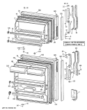 Section Diagram and Parts List for TBE16SASDRAD  General Electric Refrigerator