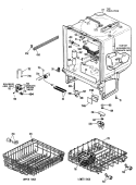 Section Diagram and Parts List for GSD700T-55BA  General Electric Dishwasher