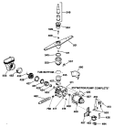 MOTOR - PUMP MECHANISM Diagram and Parts List for GSD700T-55BA  General Electric Dishwasher