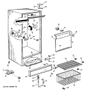 Section Diagram and Parts List for CAF16DMB  General Electric Freezer