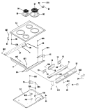 Section Diagram and Parts List for JSP31GP4WH  General Electric Range
