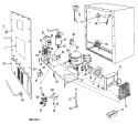 Section Diagram and Parts List for TAX6SISAWH  General Electric Refrigerator